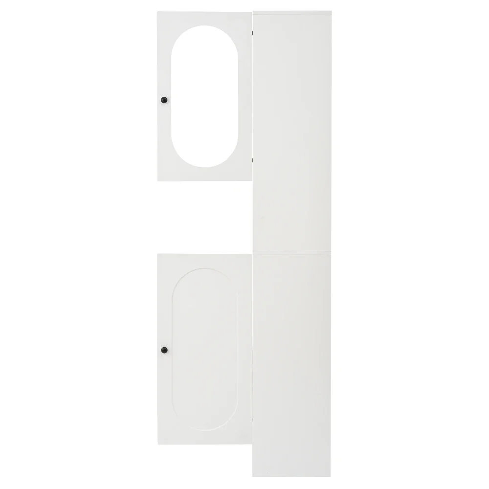 85 * 33,5 * 200 cm kompakter Kleiderschrank, Wohnmöbel-Aufbewahrungsschrank aus gehärtetem Glas, weißer Eingangsschrank, Kleiderschrankständer – Detail 21
