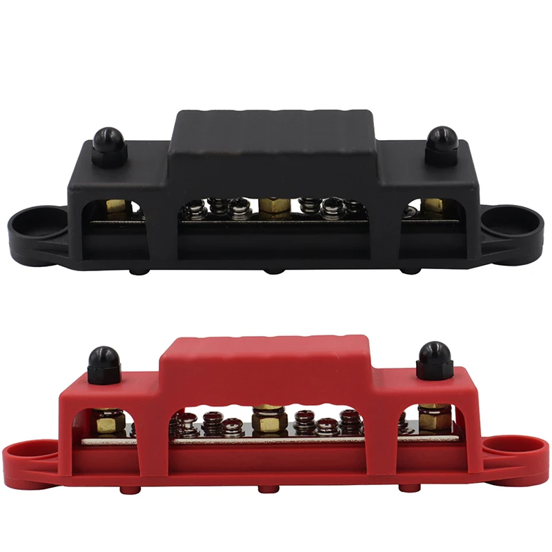 Car Rv Ship Dc 48v 250a 4 Terminal Studs Busbar Powerterminal Block M6 M8 M10 High Current Wiring Stud Battery Junction Block