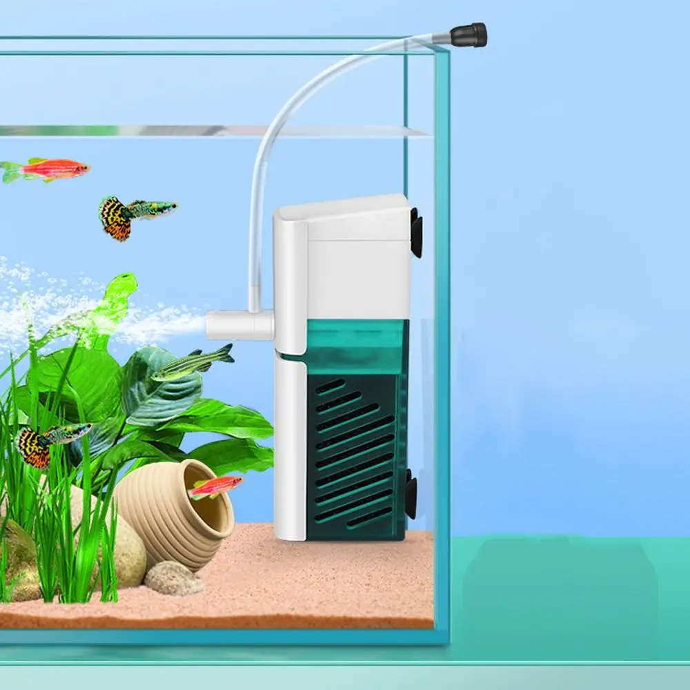 

Adjustable Fish Tank Filter Circulation Oxygen Generation 3-in-1 Water Purification Internal Wave Maker Plastic Suction Cup