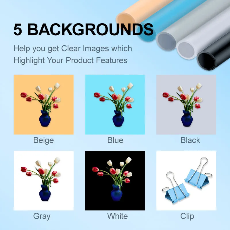 Фотобокс детский 23 х23, профессиональный фотобокс со светодиодной подсветкой, студийный мягкий фотобокс с фоном для фотографирования ювелирных изделий