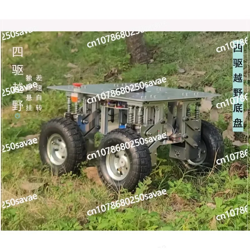 عربة خارجية للطرق الوعرة 4WD، هيكل دوران تفاضلي، روبوت ROS، القيادة المستقلة #5