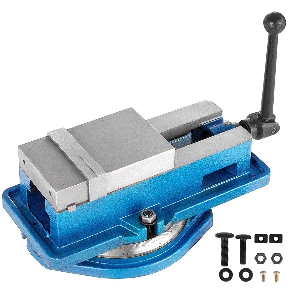 

4 Inch Milling Vise Precision Bench Clamp Vise Ductile Iron 360 Degree Swivel Base Heavy Duty Tool