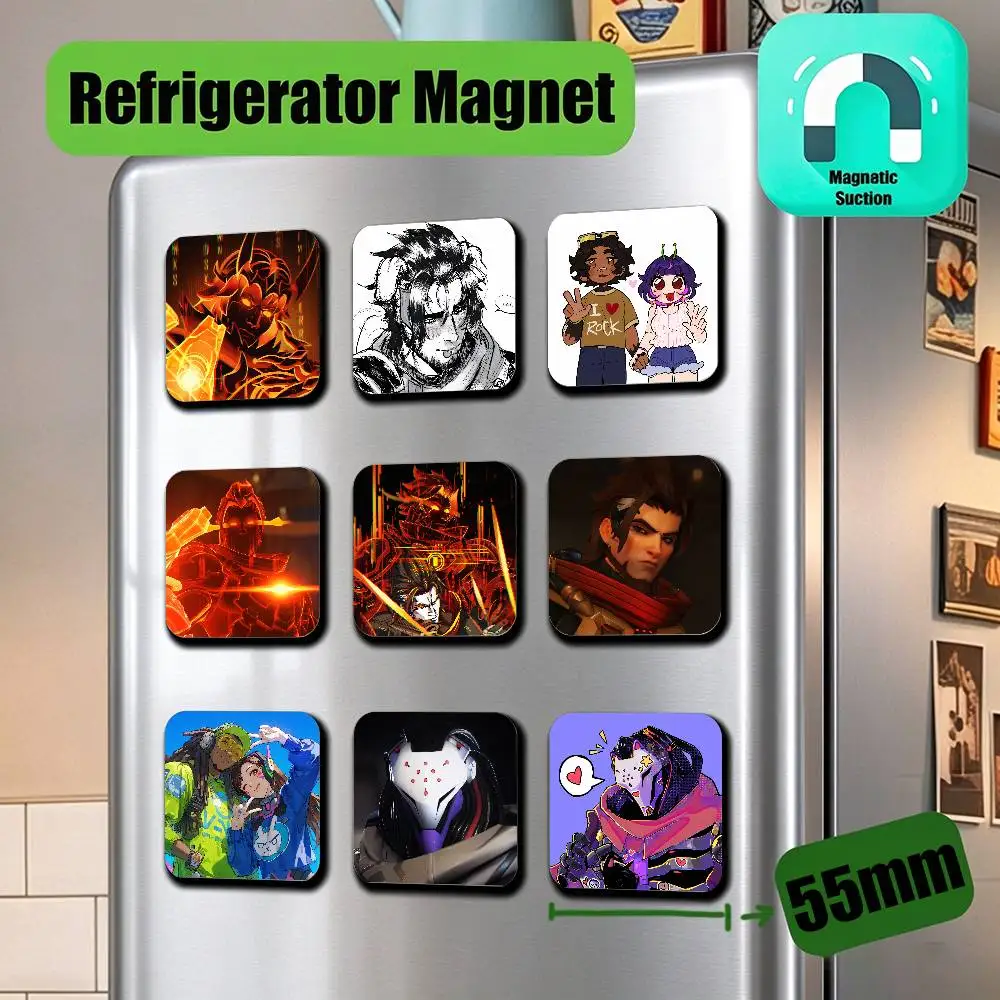 For Overwatch Lucio Emre Ramattra Fridge Magnetic Metal Icebox Cabinet Custom Refrigerator Magnets Decoration Gift