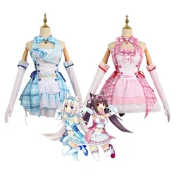 In Stock UWOWO NEKOPARA Vanilla Cosplay Costume New Maid Dress Idol Stage Chocola Vanilla Theatrical Costume Halloween Outfit