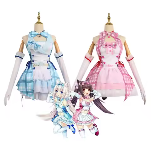 In Stock UWOWO NEKOPARA Vanilla Cosplay Costume New Maid Dress Idol Stage Chocola Vanilla Theatrical Costume Halloween Outfit