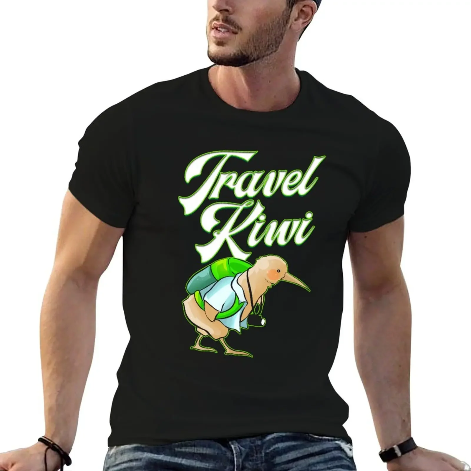 Travel Kiwi - New Zealand & Kiwi Bird Design T-Shirt shirts graphic tops basketball graphic tees anime figures men clothes