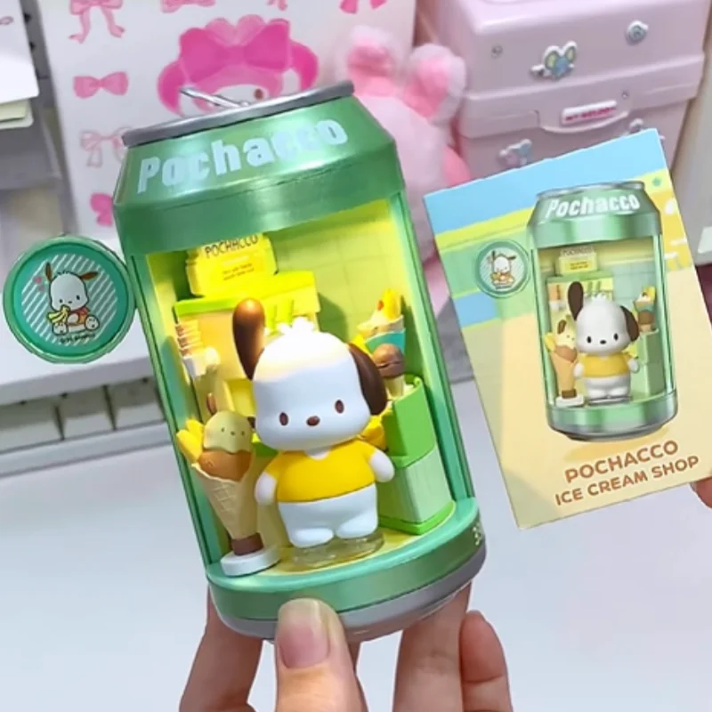 New Genuine Product Cinnamoroll Blind Box Soda Can Series Collectible Figure Dessert Shop Street Decorative Desktop Ornament Toy view 5