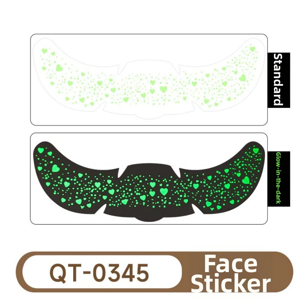 DIY Face Temporary Tattoo Sparkle Long Lasting Luminous Freckle Tattoo Freckle Makeup Star Heart Face Tattoo Sticker