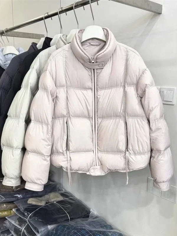 

Korean Sle Sweet Lazy Cotton Jaet Long Sve Stand Collar Casual Bread Sle Warmth Autumn Winter New Arrival Women's Coat