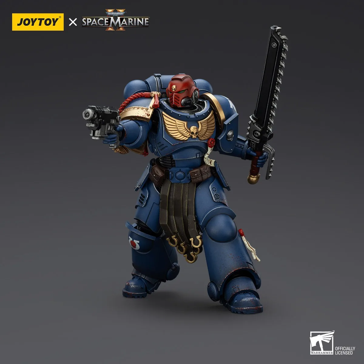 【Accesorios】Figuras de acción Joytoy Warhammer 1/18 Ultramarines Sergeant Gadriel-Edición de coleccionista, modelo de juguete, regalos para niños, 3,75 pulgadas