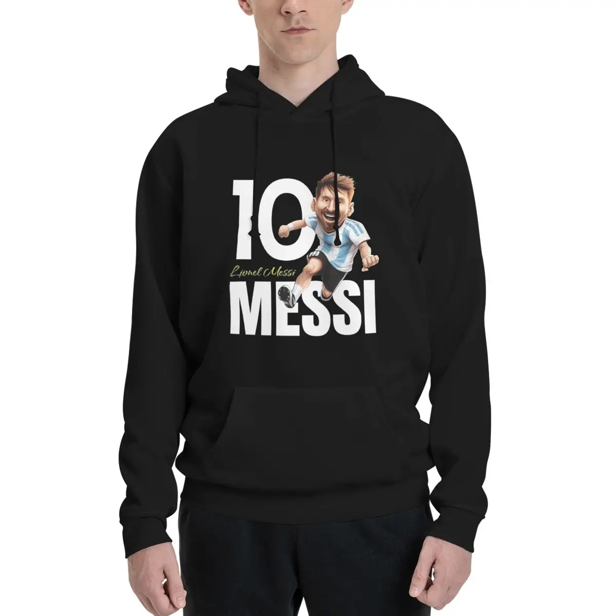 Lionel And Andrﾩs And Messi Argentina No.10 Goat Couples Plus Velvet Hooded Sweater Kawaii With hood pullover Top Quality