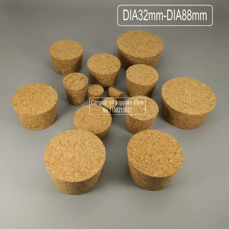 5pcs/lot (Top Diameter 32mm-83mm) Laboratory Pudding Bottle Stopper or Wooden Cork  Chemistry Accessories