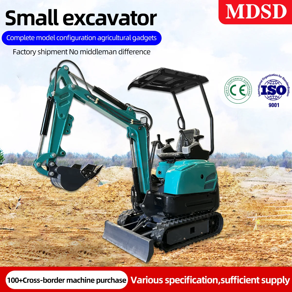 Excavator Mini 1.2 T 1.5T untuk Pertanian dan Kebun, Excavator Mini Crawler Hidrolik untuk Kubota EPA Euro 5, Mini Digger, Penjualan Sesuai Pesanan
