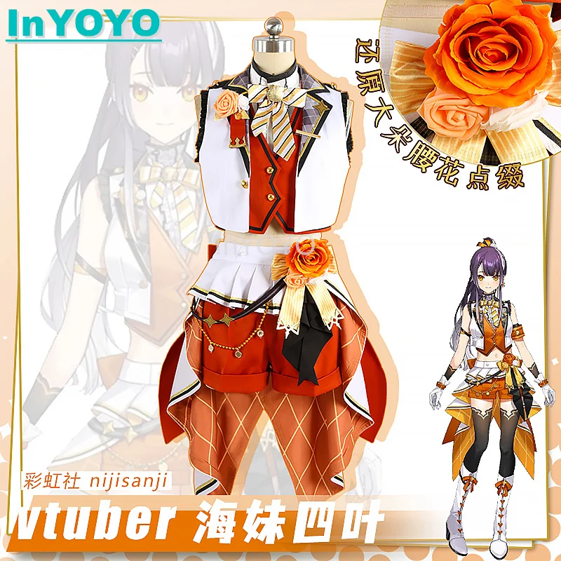 InYOYO Umise Yotsuha Cosplay Costume Vtuber Nijisanji Lovely Sweet Uniform Dress Halloween Carnival Party Outfit Unisex New 2023