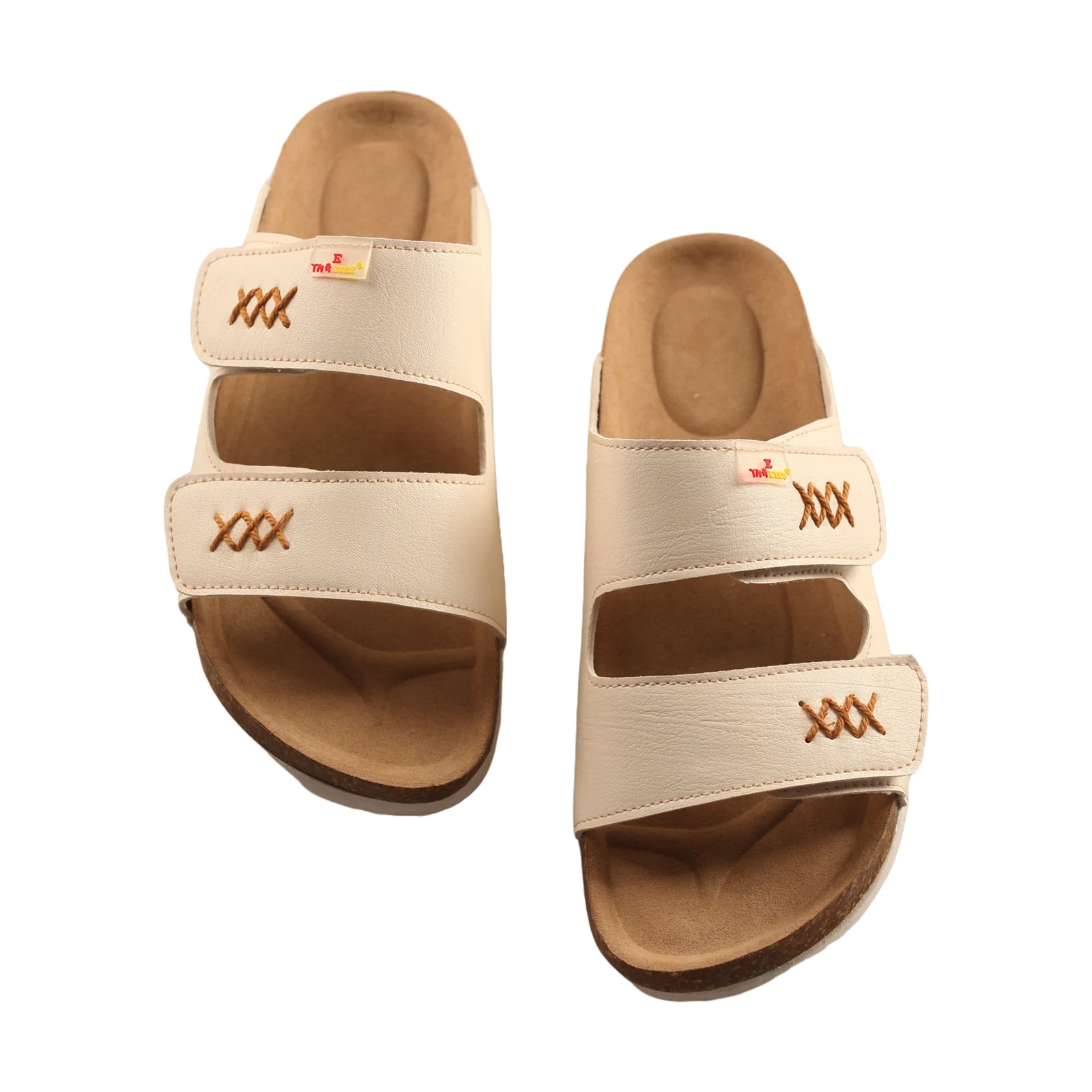 TMA EYES Damen Sommer Casual Sandalen mit dicker Sohle, verstellbares weißes Obermaterial für bequemes Schuhwerk – Detail 2