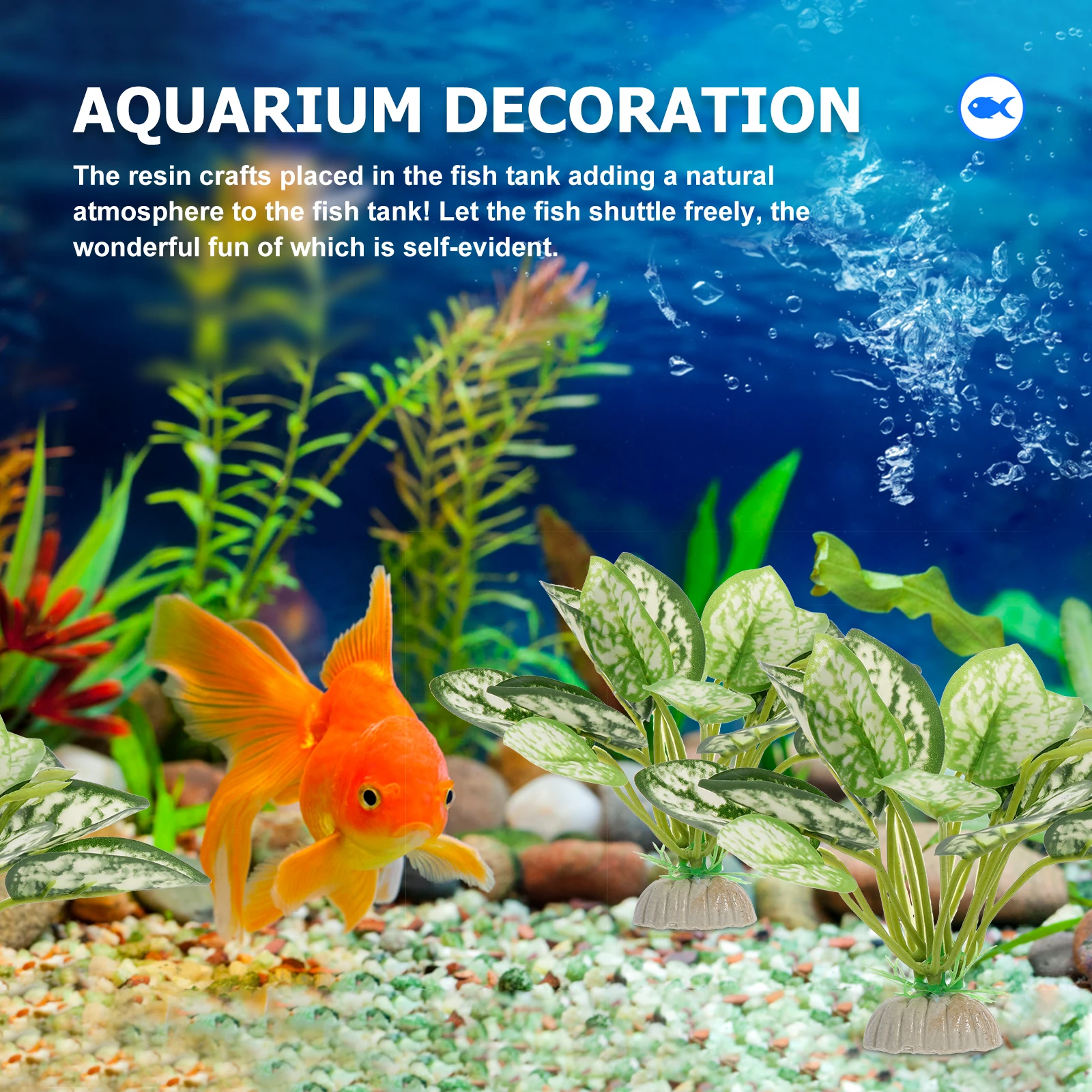

6Pcs Aquarium Plants Artificial Plastic Water Grass Lifelike Fish Tank Decoration Underwater Landscape Ornament