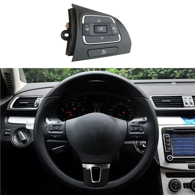 DT42-2X Car Right Side MFD Steering Wheel Buttons Switch For Golf MK6 Tiguan Jetta MK6 EOS 5C0959537A/5C0959538B view 5