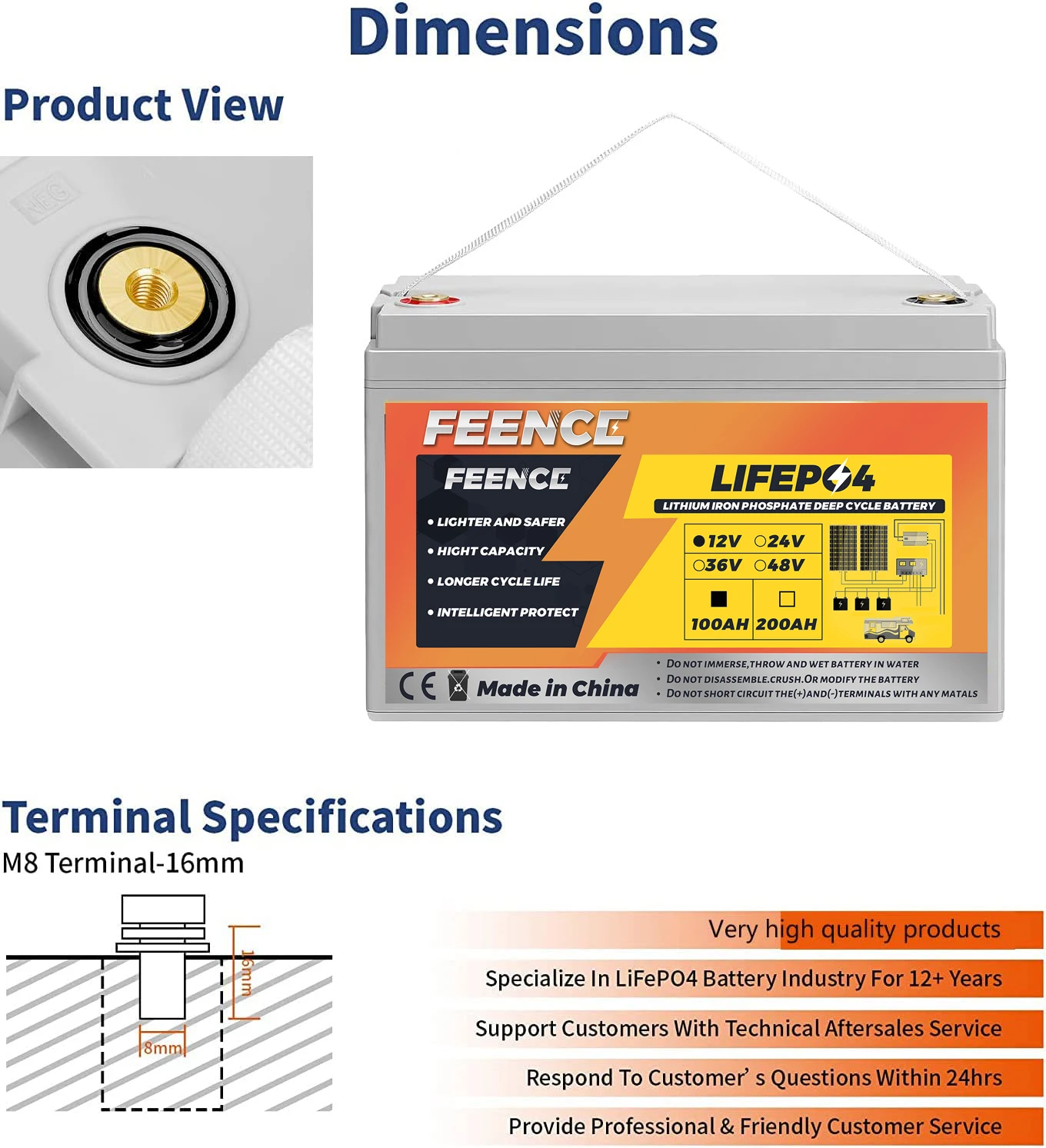 Batteria Lifepo4 12.8V 100Ah 1280Wh potenza fino a 6000 + cicli batterie al litio 12V con caricabatterie 15A per motore da traina da campeggio RV