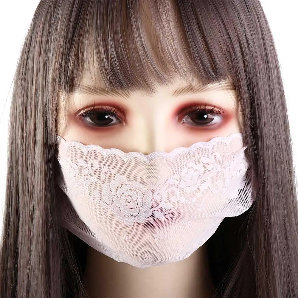 

Summer Fashion Sports Hiking Outdoor Mask For Women Fishing UV Protection Face Cover Face Shield Lace Mask Sunscreen Mask