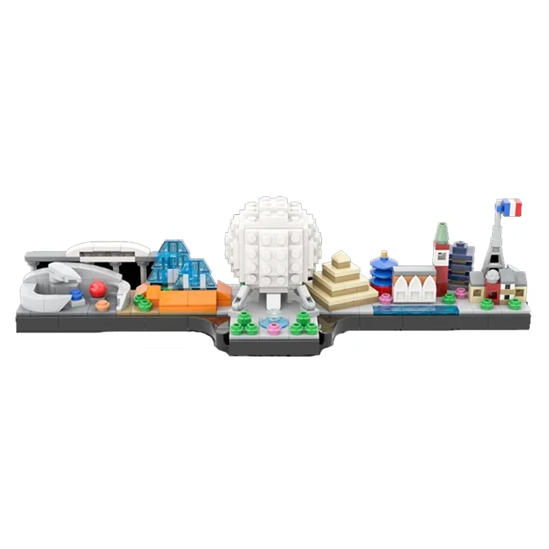 MOC Märchenprinzessinnen-Serie Anime Skyline Gefrorenes Schloss Architektur-Sets Bausteine Kinderspielzeug Mädchen Weihnachtsgeschenke – Detail 3