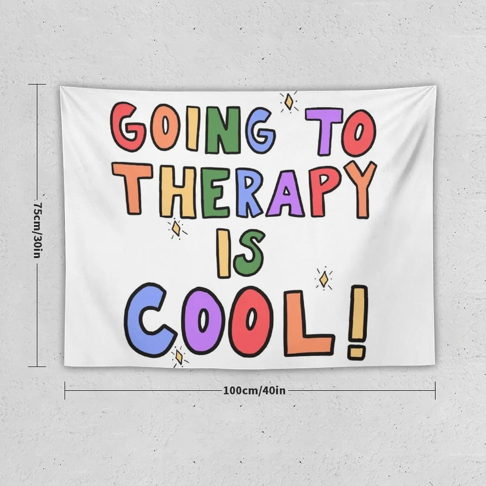 Going To Therapy Is Cool! Tapestry Bedroom Decor Aesthetic Wall Mural Aesthetics For Room Tapete For The Wall Tapestry