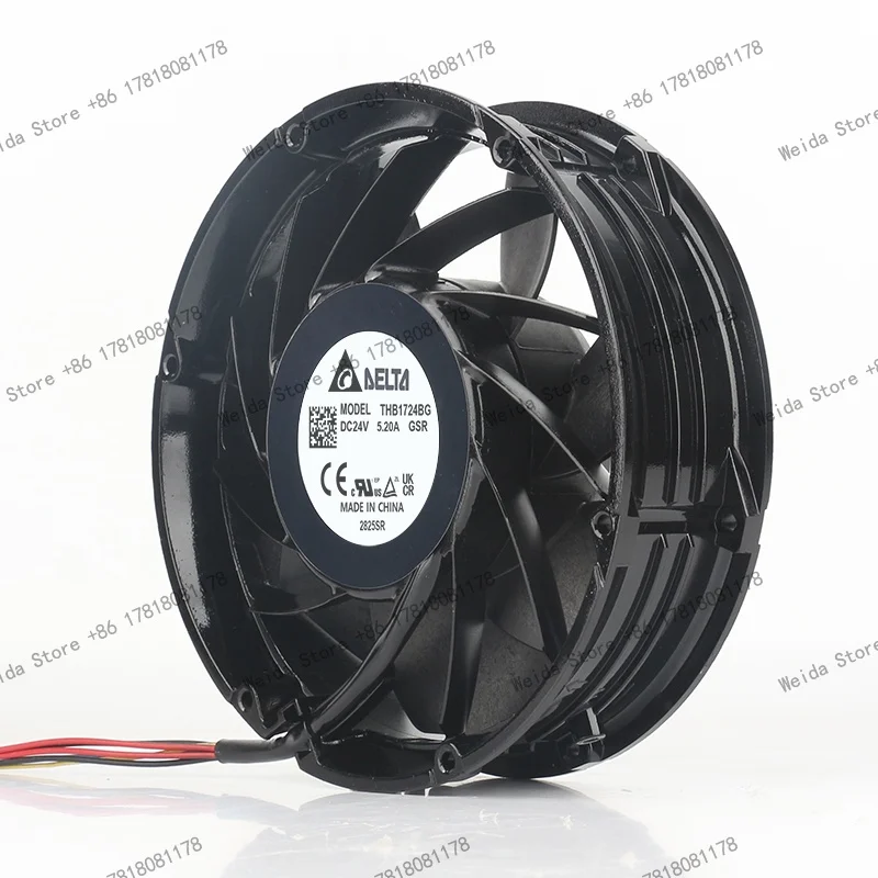 New Delta 17251 cooling fan DC 24V 5.20A four-wire axial flow 172X172X51MM High-end equipment 17CM THB1724BG-GSR