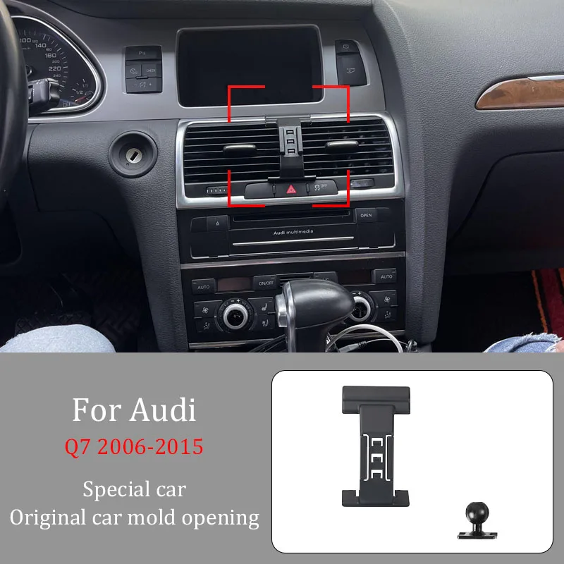 

For Audi Q7 2006-2015 Car Infrared Induction Mobile Phone Wireless Charging Bracket DIY Custom Pattern Navigation Bracket