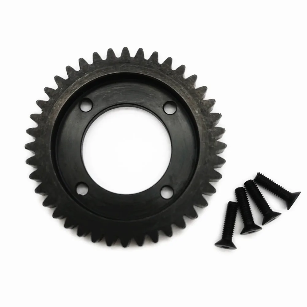 Hard Steel Center Differential Spur Gear 40T 1M Black for Team Losi Tenacity All LOS232025