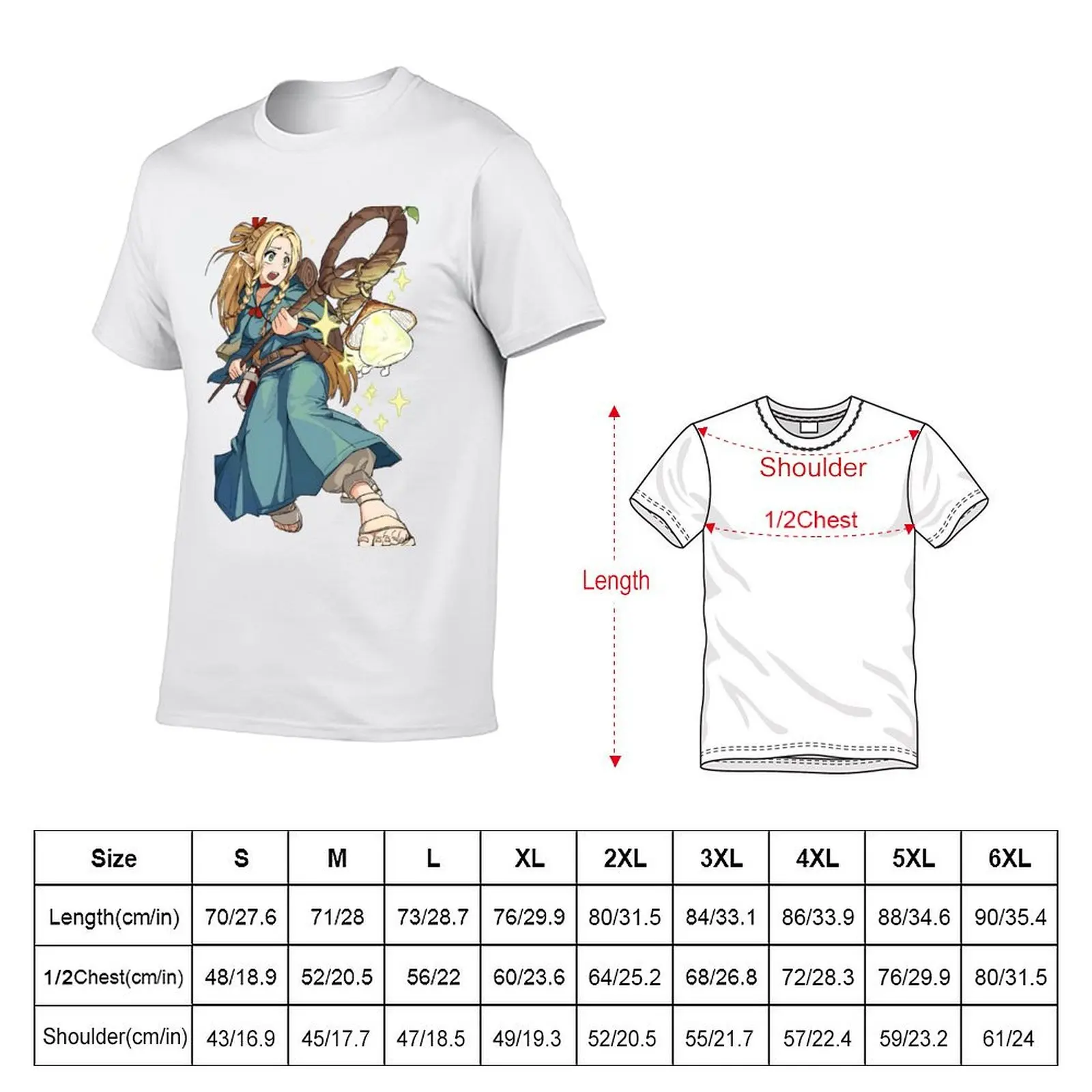 Dungeon Meshi Senshi T-Shirt man t shirt designer t shirts for man cotton funny anime tshirt T-shirt