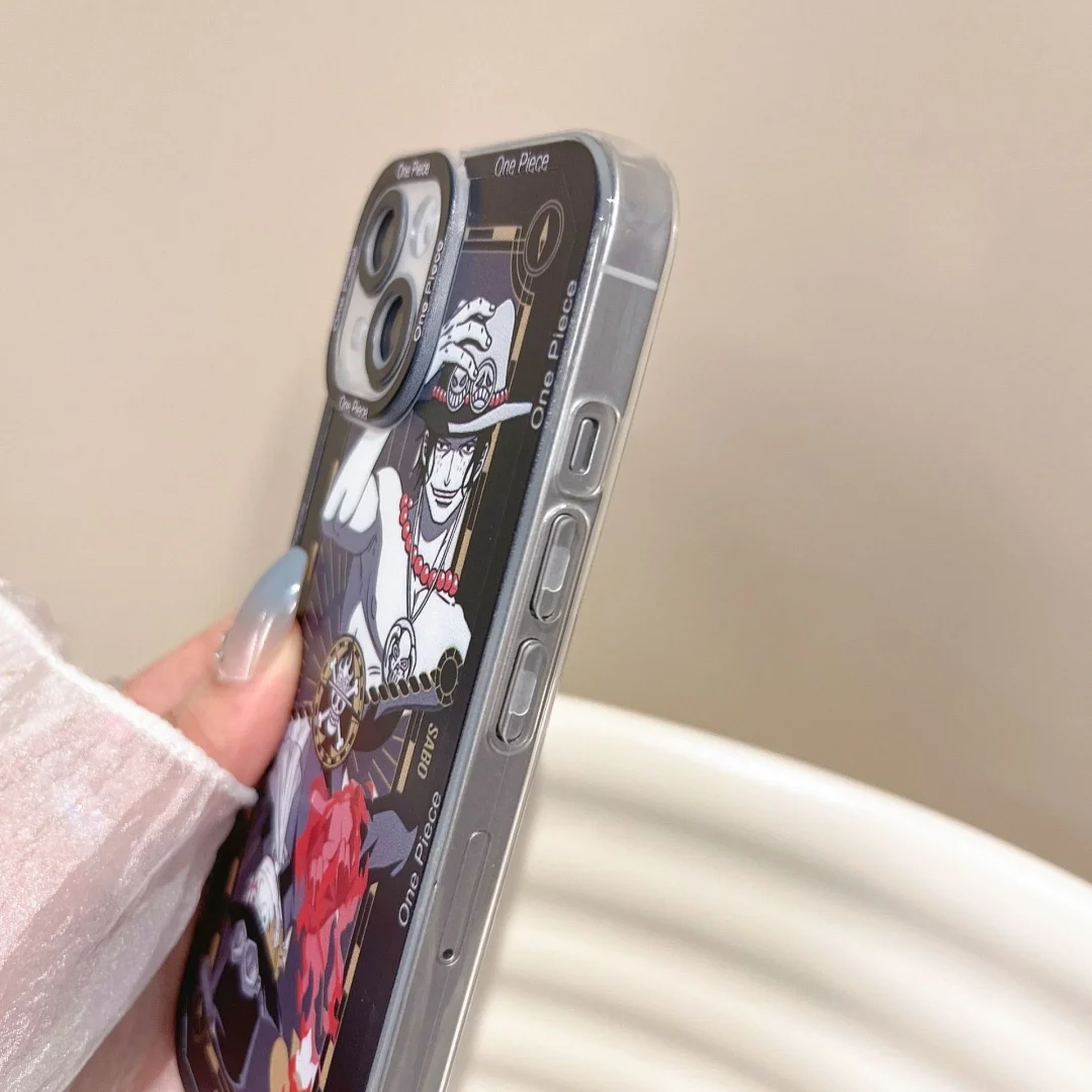 اليابان الكرتون قطعة واحدة لوفي زور جراب هاتف آيفون 16 15 14 زائد 17 برو 12 13 11 ميني ماكس 17 برو ايس القانون سانجي غطاء ناعم