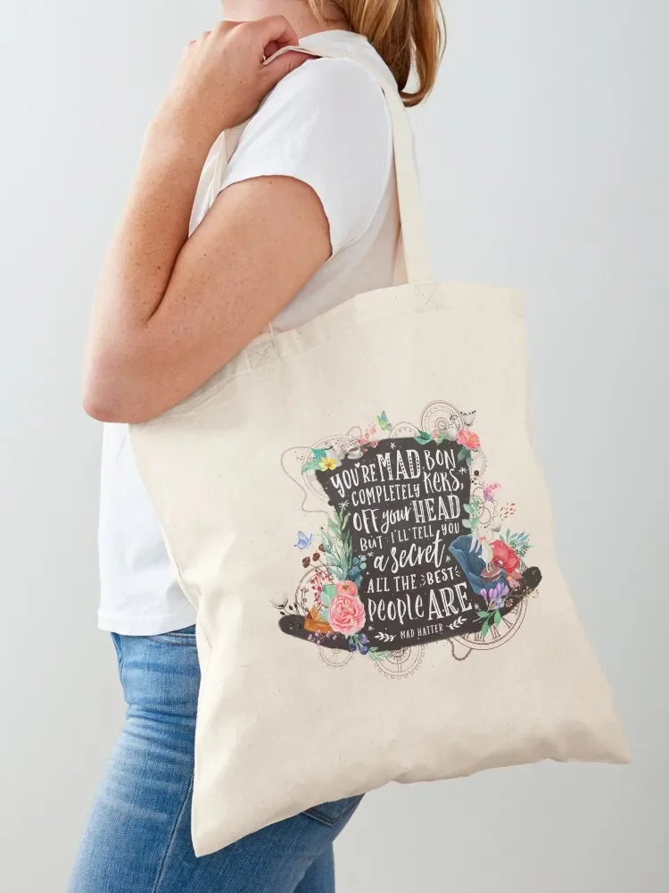 Mad Hatter Tote Bag reusable shopping bags tote bag canvas female bag ecological bags