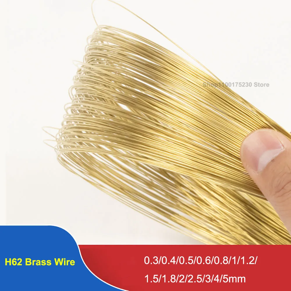 Gold Color Solid Soft Brass Wire Line 0.3/0.4/0.5/0.6/0.8/1/1.2/1.5/1.8/2/2.5/3/4/5mm Multiple Lengths