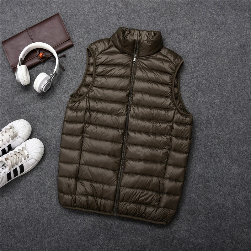 Men's Sleeveless Puffer Jacket 2023 New Autumn Spring Lightweight Water-Resistant Packable Men Down Vest Coat