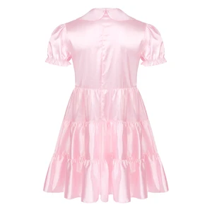 سيسي كريس الصليب اللباس للرجال خادمة زي الساتان تأثيري زي نفخة كم الدانتيل مطوي اللباس حزب الزي هالوين أفضل 6 أزياء مبيعا - رقم 5