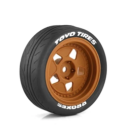 4pcs 68mm Rubber Tire Wheel Tyre 12mm Hex for Tamiya TT01 TT01E TT02 TT02B TA06 XV01 XV02 PTG-2 1/10 RC Racing Car Upgrade Parts