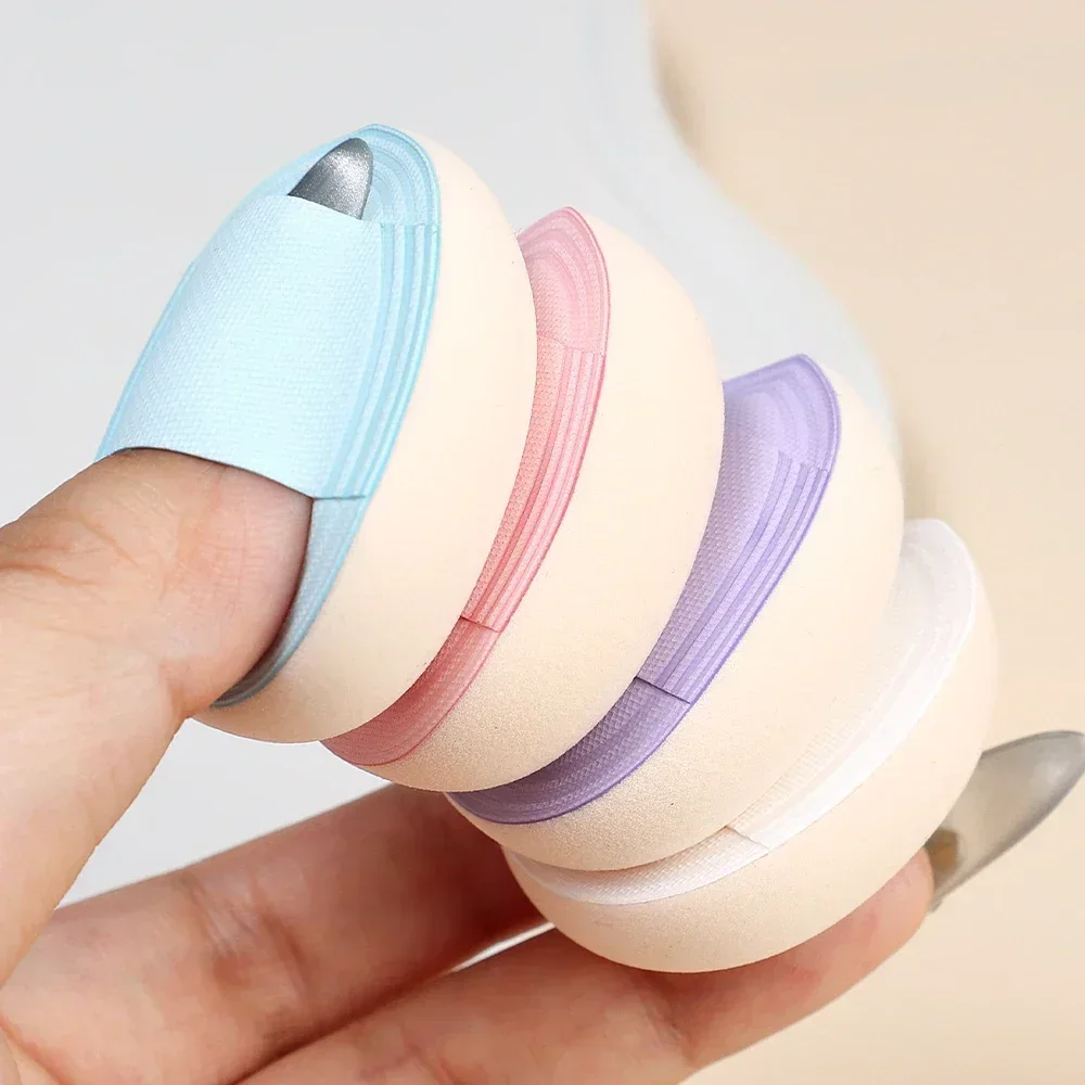 Mini pó de dedo para uso seco e molhado, cor aleatória, detalhes faciais, almofada de ar, corretivo, blush, maquiagem, cosméticos, ferramentas de beleza