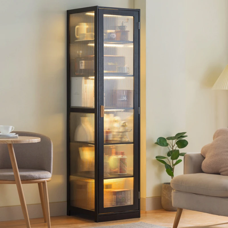 Vitrina nórdica de bambú, gabinetes de vino para el hogar, muebles para sala de estar, escaparate multifuncional minimalista, estante para vino para Bar