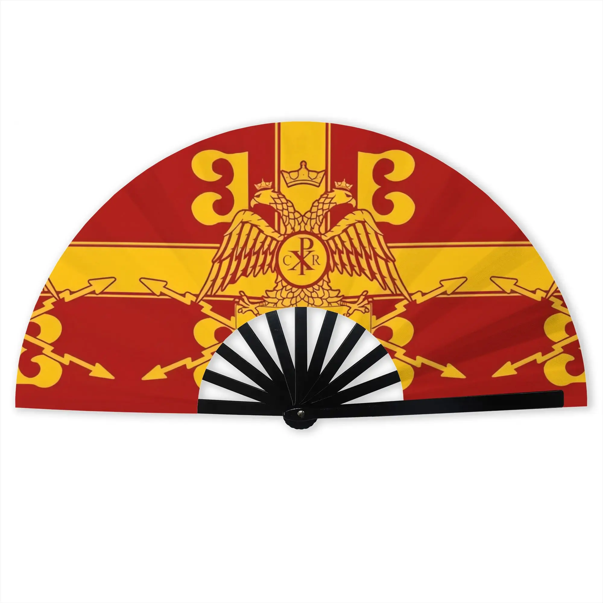 Roman ROMANUM BYZANTIUM IMPERIUM Stylish Hand Fan Women  Printed Polyester Fan Trendy For Dancing Gift
