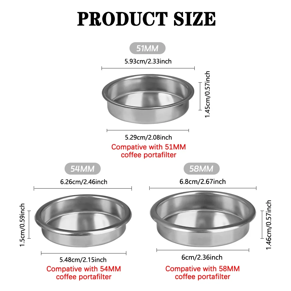 Слепой фильтр для кофемашины, вставка для обратной промывки из нержавеющей стали, слепой фильтр для кофемашины эспрессо
