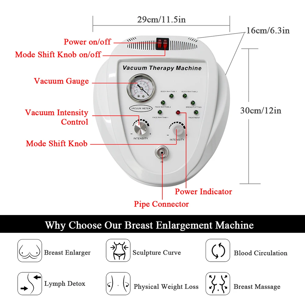 New Vacuum Therapy Machine Breast Enhancer Body Slimming Buttock Lifting 24 Cups Beauty Slaon Device Vacuum Massager CuppingTool