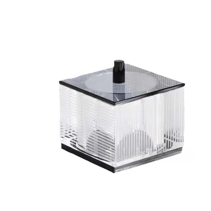 

Modern simple and creative crystal square, candy jar, desktop crystal ornament in the office model room of the sales office