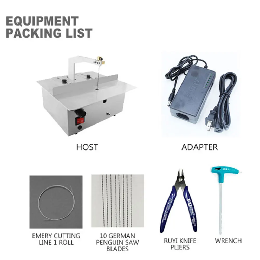 Bench Curve Saw 180W 110V/220V Small Broaching Saw Wire Saw Emery Saw Jade Cutting DIY Metal Plank Saw Electric