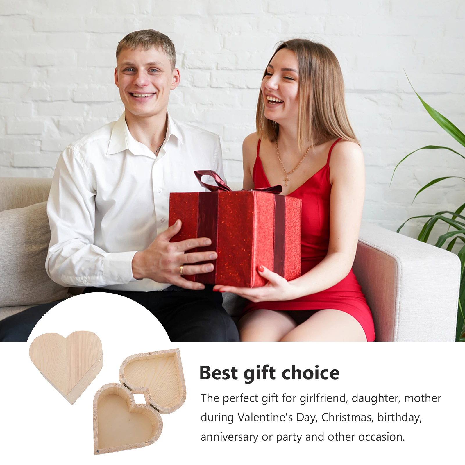 

2 Pcs Wedding Decor Heart Jewelry Box Small Trinket Case Shape Boxes Storage Containers Travel
