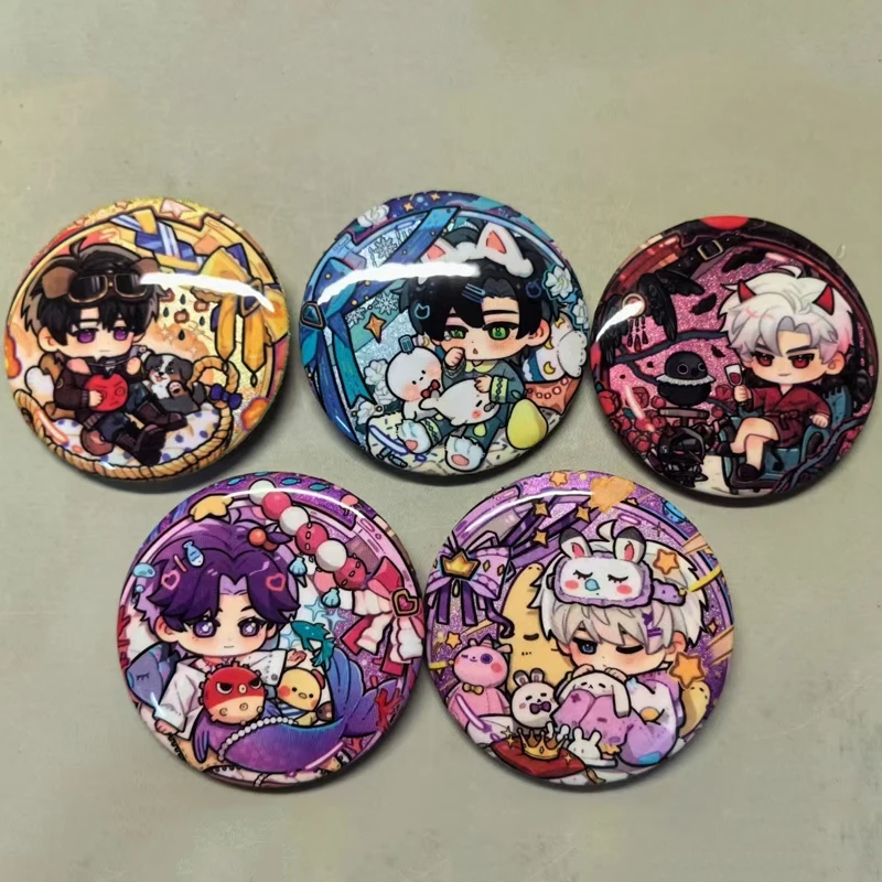 Love and Deepspace Game Button Pin Xavier Zayne Rafayel ralayo Sylus Qin Che Shen Xinghui Li Shen Qi Yu Cartoon Brooch Badge