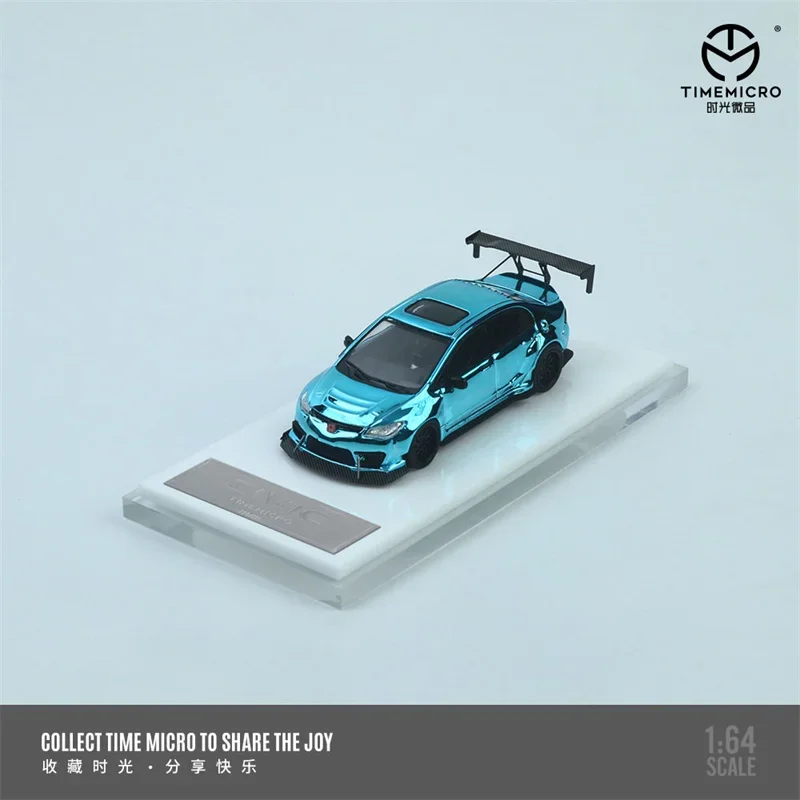 Time Micro 1:64 Civic galvanizado azul/roxo azul - ordinar Limited999 Diecast Model Car