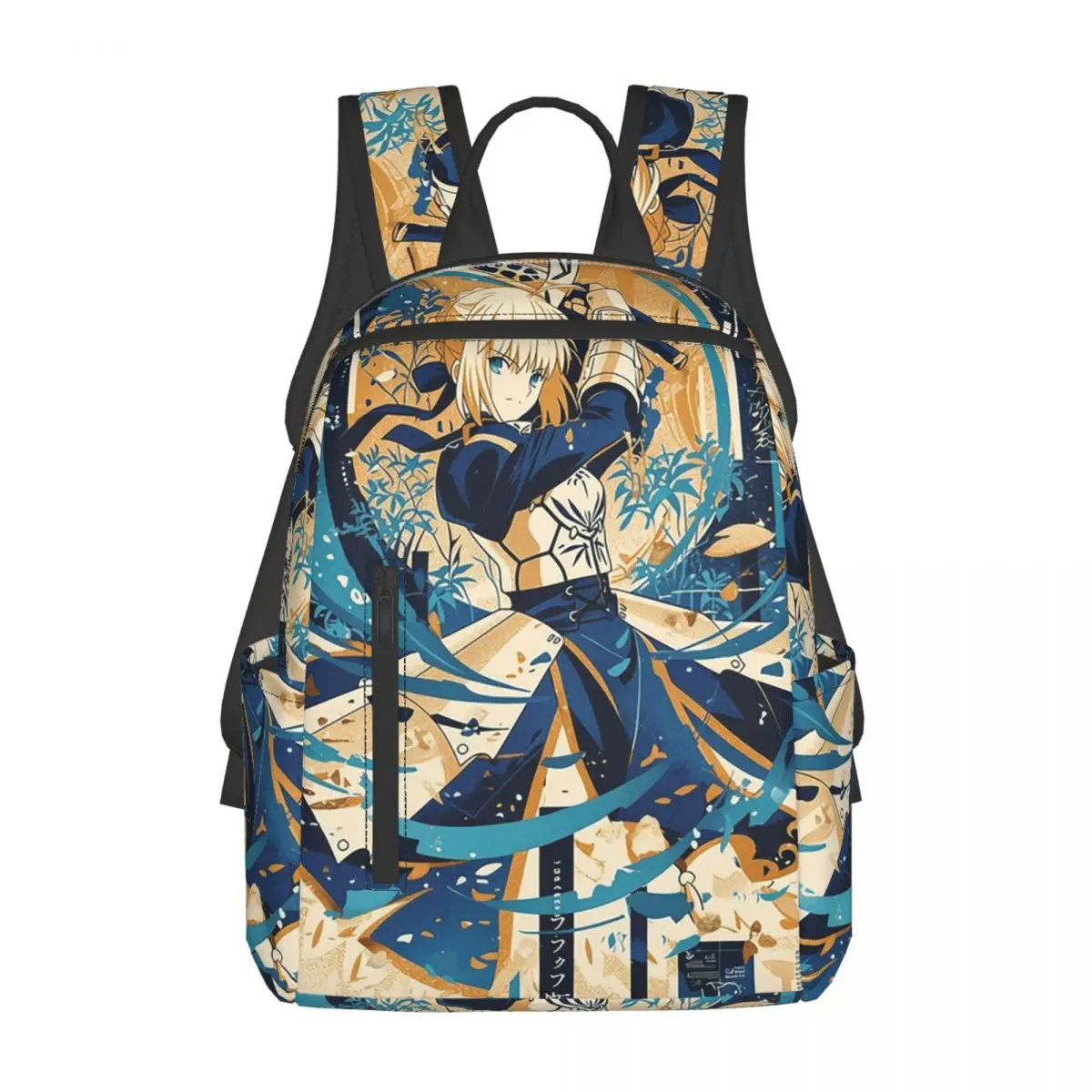 Saber Artoria Battle Ready Fate Stay Night Anime Backpack Daypack Large Capacity BookBag School Bag Shoulder Bags for Men Women