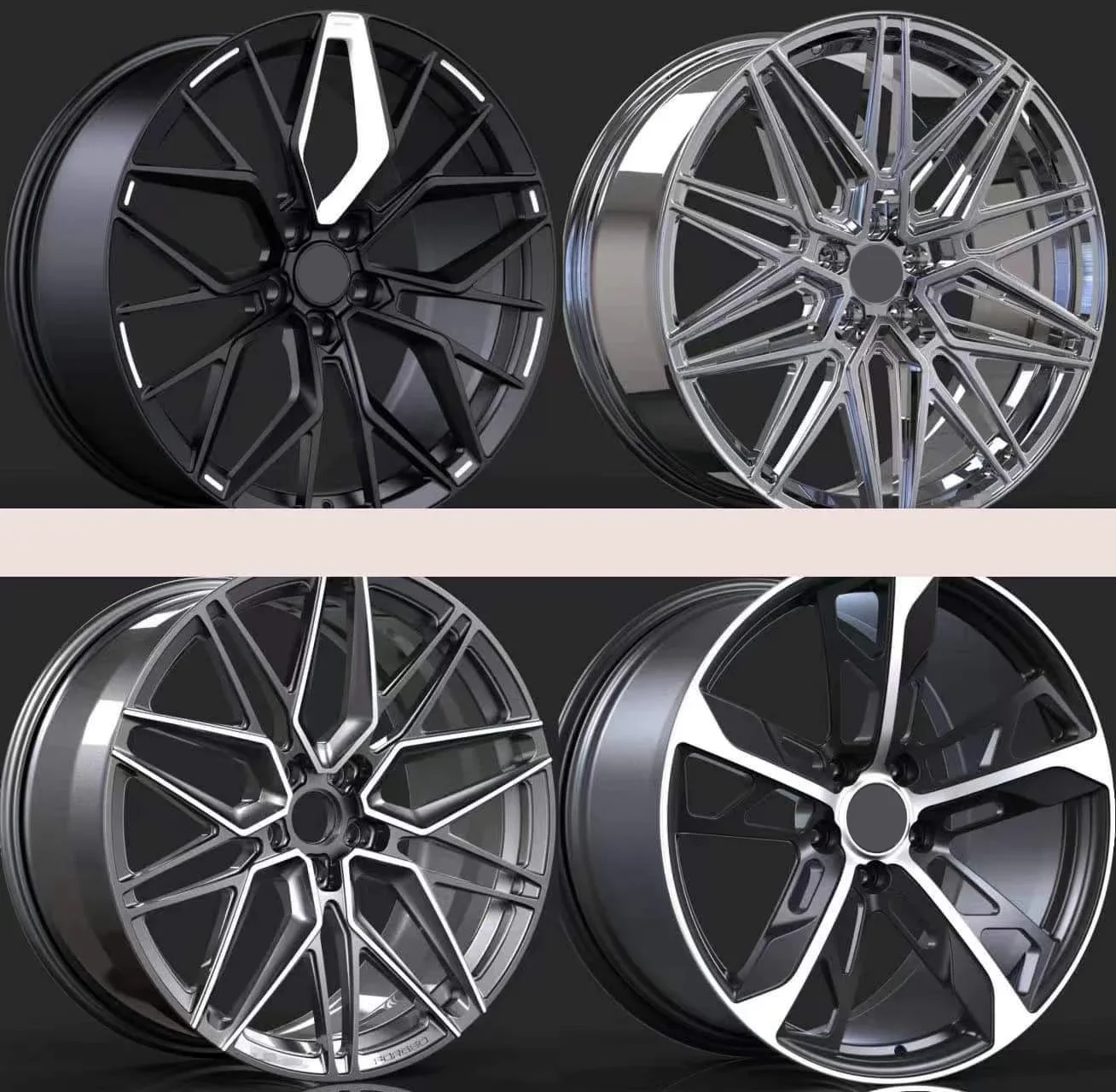 HMD لعجلات Mclaren 570S 540C 570GT 650S MP4-12، باستخدام تقنية التزوير، ألومنيوم الطيران T6061، تقبل الرسومات المخصصة