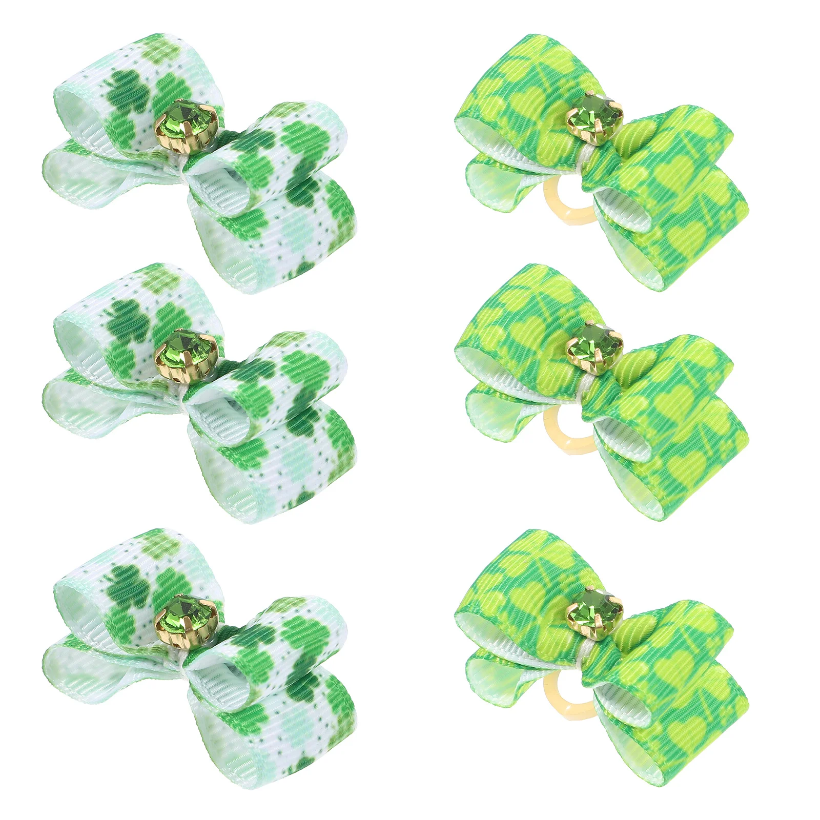 

10Pcs Pet Hair Ties Bows with Elastic Bands Hair Accessories for Small Puppies Holiday Party Outfit