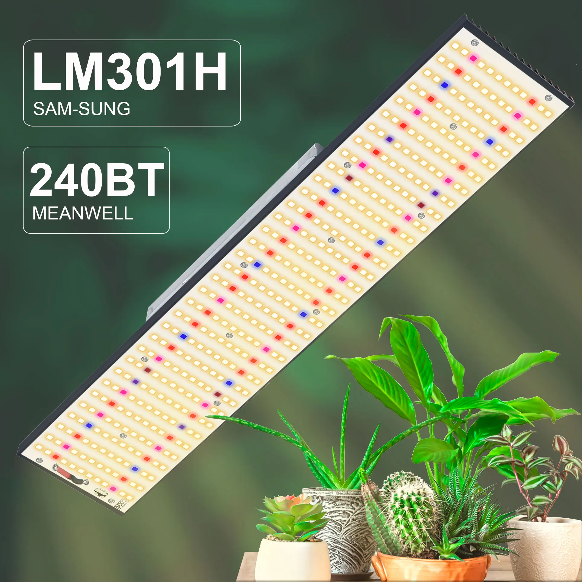 

Светодиодная лампа для растений 240W LED LM301H EVO, 3000K/5000K, с регулируемой яркостью, подходит для выращивания растений в помещении методом гидропоники.