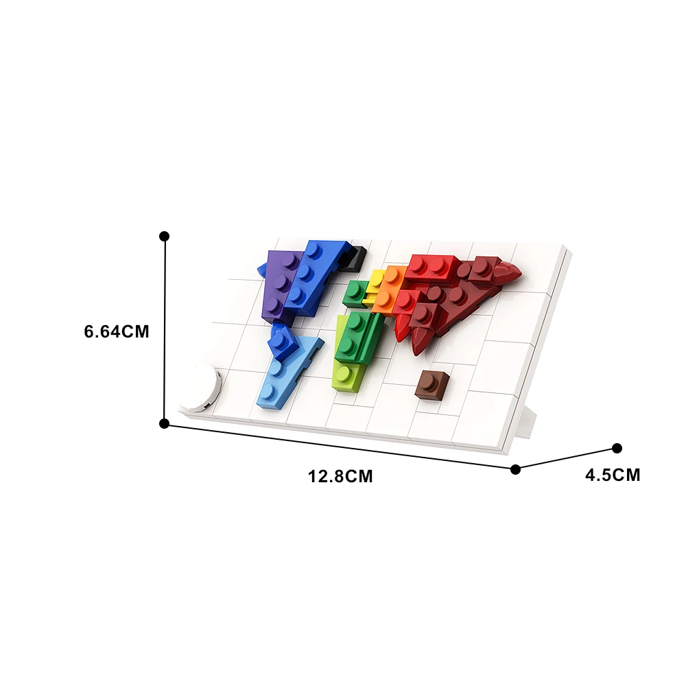 Gobricks Moc A miniature Map of the World Building Blocks Globe Map World Map Geography Bricks Set Educational Toy For Gift